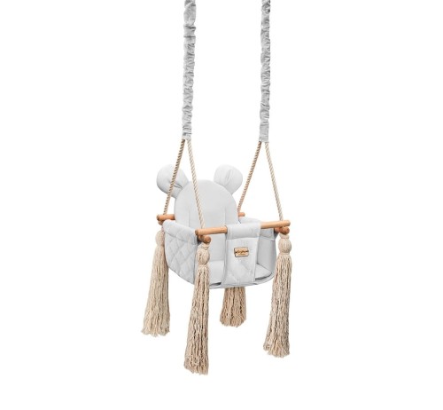 Drewniana huśtawka Szara VelvetSwing Gray / Babysteps