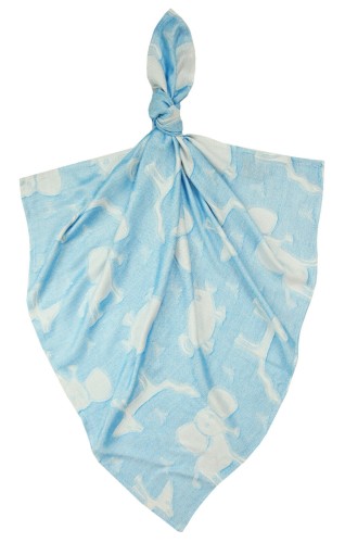 Pieluszka Bambusowa Animals Niebieska 75x75 / Bamboo-Line