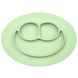 Silikonowy talerzyk mata z podkładką MINI MAT pastelowa zieleń/ EZPZ 