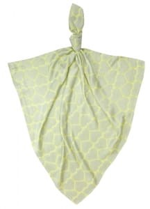 Pieluszka Bambusowa Hearts Żółta 75x75 / Bamboo-Line