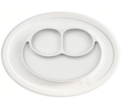 Silikonowy talerzyk mata z podkładką MINI MAT biały/ EZPZ 