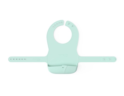 Silikonowy śliniak z kieszonką miętowa zieleń/ Everday Baby
